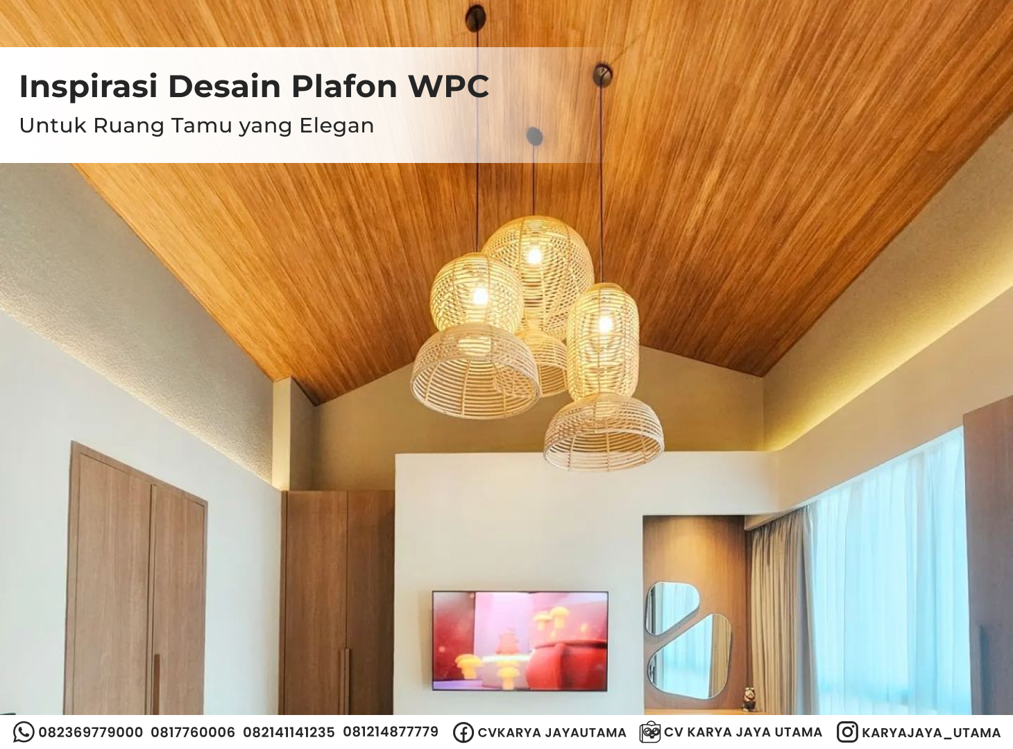 Inspirasi Desain Plafon WPC untuk Ruang Tamu yang Elegan