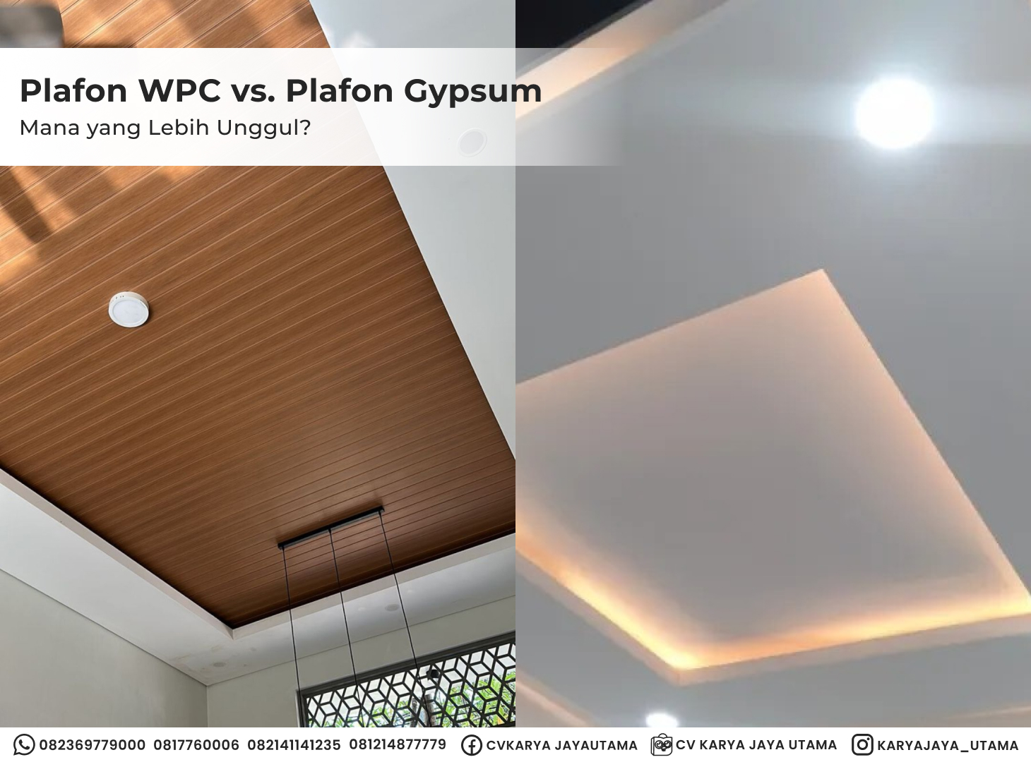 Plafon WPC vs Plafon Gypsum: Mana yang Lebih Unggul?