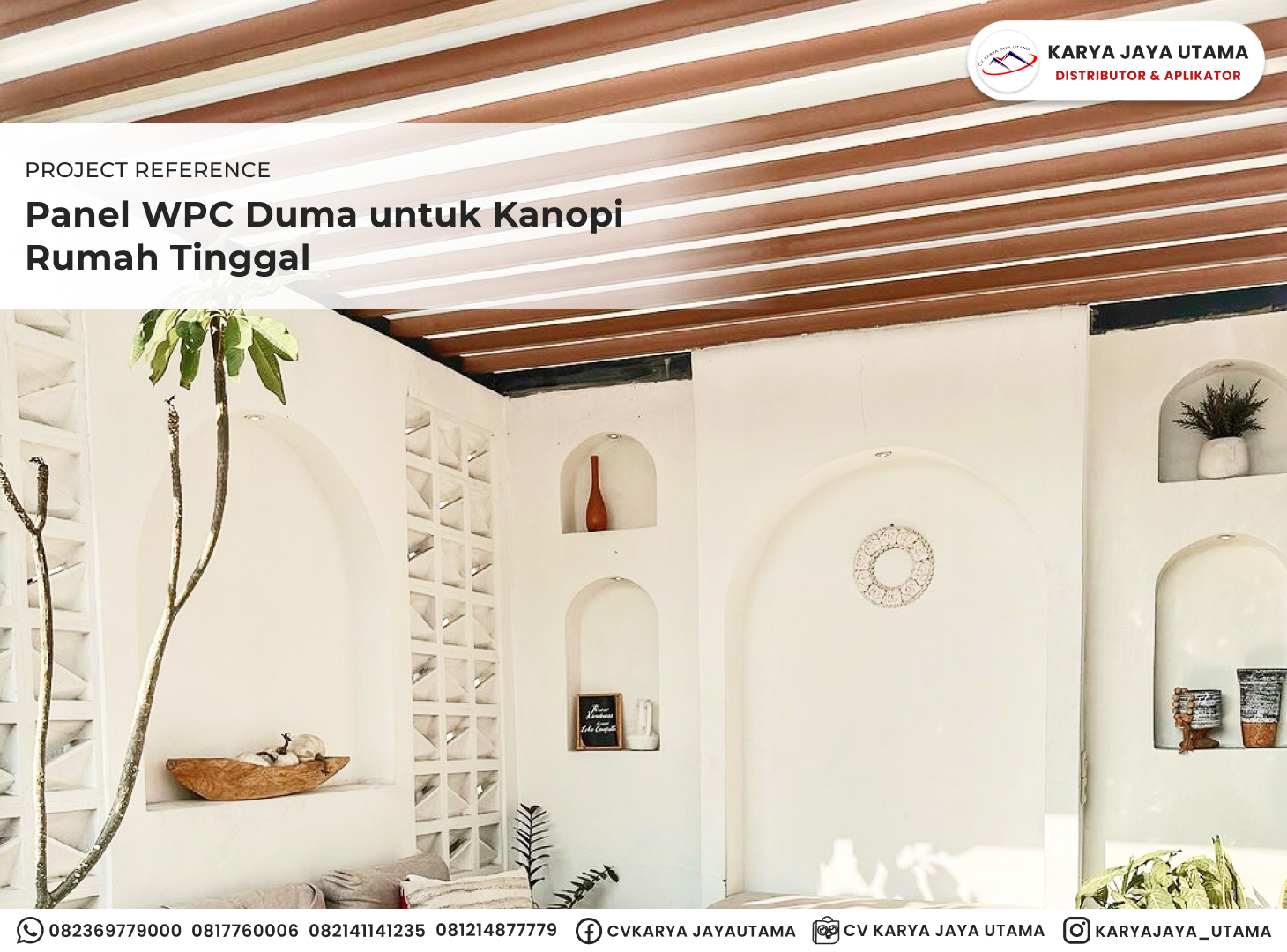 Referensi Proyek: Panel WPC Duma Kanopi Rumah Tinggal