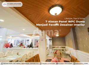 Panel WPC Duma untuk aplikasi plafon proyek restoran