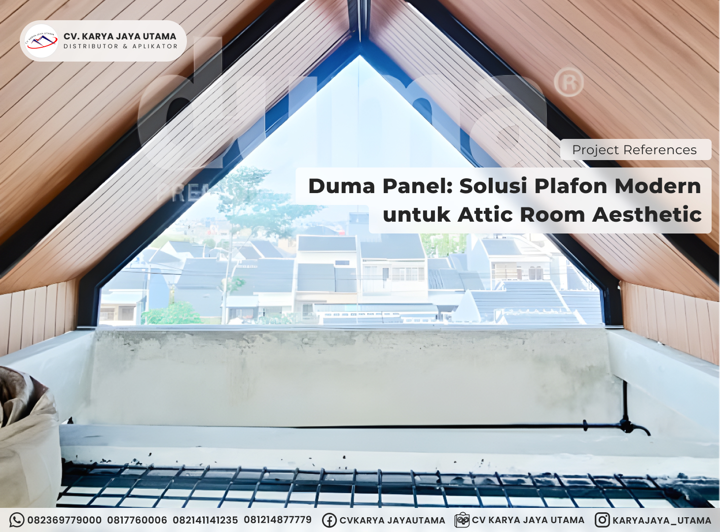 Duma Panel: Solusi Plafon Modern untuk Attic Room Aesthetic