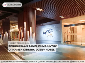 panel duma untuk ornamen dinding dan pilar lobby hotel