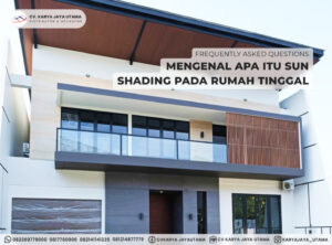 Shun shading rumah tinggal menggunakan material panel wpc duma click on hollow